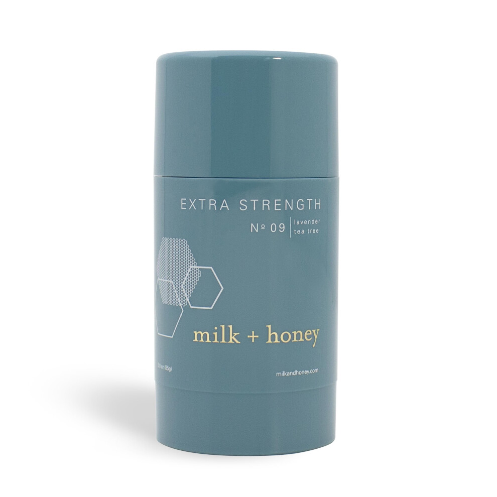 milk + honey Extra Strength Deodorant No. 09  Aluminum Free Deodorant for Women and Men  Natural Deodorant Gentle on the Skin  Lavender and Tea Tree s