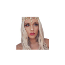 Aceorna Hnauhat Ketju Kukkakorut Hiuskappaleet Crystal Pearl Headpiece Festival Holloween-asu morsiamenasusteet naisille ja tytille (kulta)