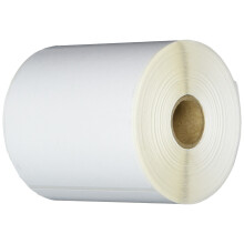 Etichette termiche dirette CompuLabel, rotolo bianco da 4 x 8 pollici, adesivo permanente, perforazioni tra le etichette, 200 per rotolo, 12 roto