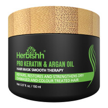 Herbishh Mascarilla capilar de argn: acondicionamiento e hidratacin profunda para un cabello de aspecto ms saludable, para cabello muy seco, d
