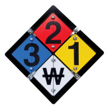 INCOM Manufacturing NFPA Diamond Flip Placard Seal de seguridad personalizable que identifica riesgos para la salud y el fuego con productos qu