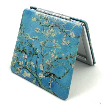 Aeisage Compact Mirror Pung Spejl Lille Makeup Spejl Rejsespejl Mini Pocket Spejl L?bestift Spejl Mandelblomst Van Gogh Kunst Kunstneriske gaver