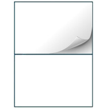 Shop4Mailers 2-Up White Permanent Self Adhesive Shipping Labels 5 x 8 1/2 Easy Peel Stickers for Laser & Inkjet Printers - 100 Sheets - 200 Count L