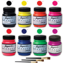 Jacquard textielverf Fluorescerende 8-kleurenset voor kleding, permanente verf voor jeans