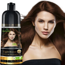 Herbishh Haarfrbe-Shampoo fr graues Haar  Magisches Haarfrbe-Shampoo  frbt das Haar in wenigen Minuten  langanhaltend  500 ml  3-in-1-Haarfa