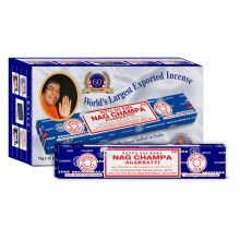 SATYA SAI BABA NAG CHAMPA AGARBATTI PACK AF 12 RECENSE PINTS BOXES 15GMS Hver fin kvalitet røgelsespind til afslapningsmeditationspositivitet og