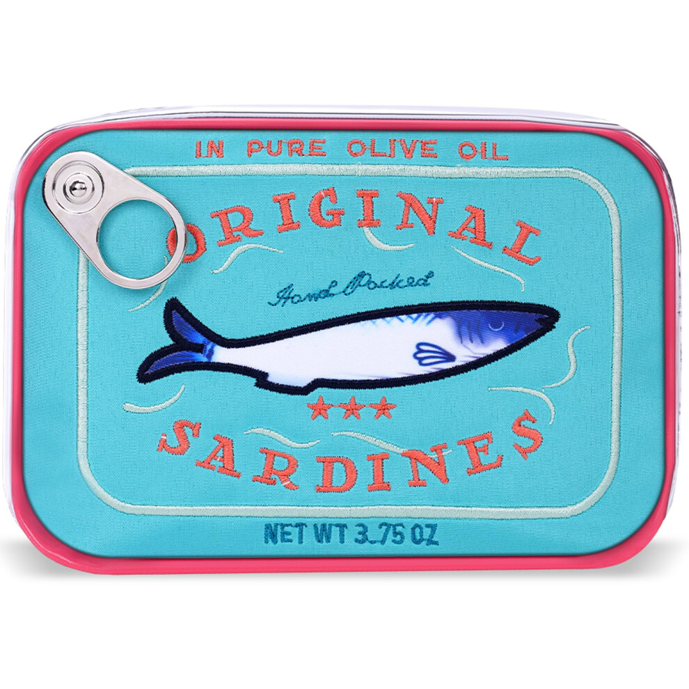 Cessfle Canned Sardines Makeup Bag Funny Sardine Tin Fish Cosmetic Bag Creative Cute Makeup Bag Kawaii Pencil Case Pouch Coquette Make Up Pouch For