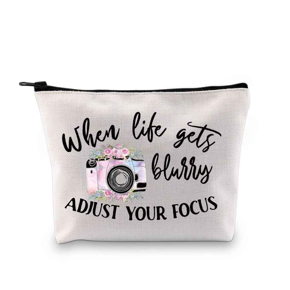 Trousse de maquillage pour photographe MBMSO lorsque la vie devient floue, ajustez votre mise au point Cadeaux pour les amateurs de photographie Cadea