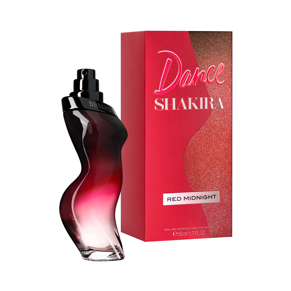 Shakira Red Perfumes - Dance Midnight For Women - Long Lasting - Elegant Sexy And Femenine Fragance - Sweet And Bold Notes - Ideal For Day Wear - 1.7