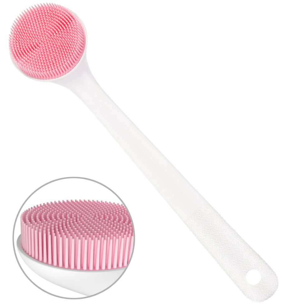 Brosse Exfoliante En Silicone Pour Le Dos, Manche Long Avec Poils Doux, Pour Le Bain, Le Corps Et La Douche, Pour Hommes Et Femmes, Sans Bpa, Ant-image