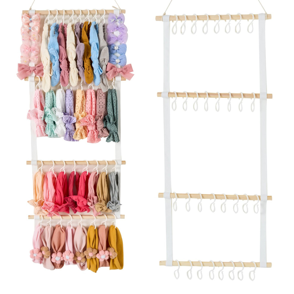 Bow Holder for Girls Hair Bows  Bow Organizer for Girls  Headband Holder for Baby Girl  Headband Organizer for Girls  Bow holder for baby girl (White0