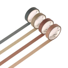 Yubbaex Natural Color Washi Tape Set 4 Rolls dekorative b?nd til kunst DIY h?ndv?rkstidsskrifter planl?ggere Scrapbooking indpakning -neutral far