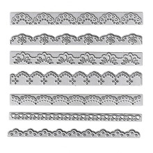 7 Stck Blumen-Spitzen-Stanzformen, Blumenkanten-Bordren-Stanzformen, Metall-Prgeschablonen, Schablonenform fr Karten, Scrapbooking und DIY-Bastel