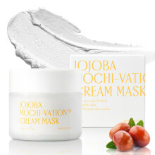 PINKWONDER Jojoba Mochi-Vation Cream Mask 3.17oz (90g) Jojoba Oil and Korean Rice Extract Wash-Off Face Mask Hydrating and Luminious Skin Korean S