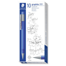 Staedtler Staedtler 777 05 - 33 Mechanical Pencil Graphite Lead Diameter 0.5 mm Barrel Colour Frosted Blue Filled with B Leads - Pack of 10 in Cardboa