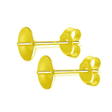 Adabele 200db Hipoallergn flbeval oszlopos lelet 14k aranyozott srgarz 6 mm-es bellt gyngypohr 200db flbeval htlappal kszerksztsi le