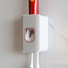 2 porte-brosses a dents a fente et dentifrice distributeur de dentifrice de dentifrice automatique de dentifrice 2 en 1 Organisateur de dentifric