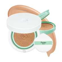 PURITO SEOUL Wonder Releaf Centella BB Cushion #21 Ανοιχτό Μπεζ, Μακιγιάζ Μακράς Διάρκειας, K-Beauty, 15g