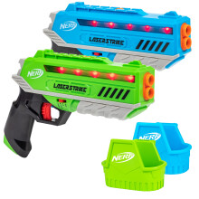 Nerf Laser Strike 2 jtkos Laser Tag jtkcsomag 2 db 300 lb hattvolsg blasterrel s 2 tokkal beltri vagy kltri jtktermi jtkok gyereke