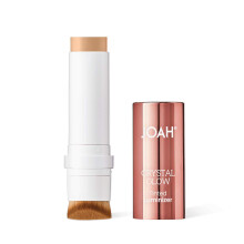 JOAH Highlighter Stick, Crystal Glow Tinted Luminizer, Peptide for Clearer Skin, Built-In Brush