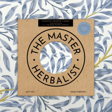 The Master Herbalist Fresh Linen Scented Drawer Liners in a Blue William Morris Design (Folded) | Pack of 5 Sheets | Contains Essential Oils | Made in