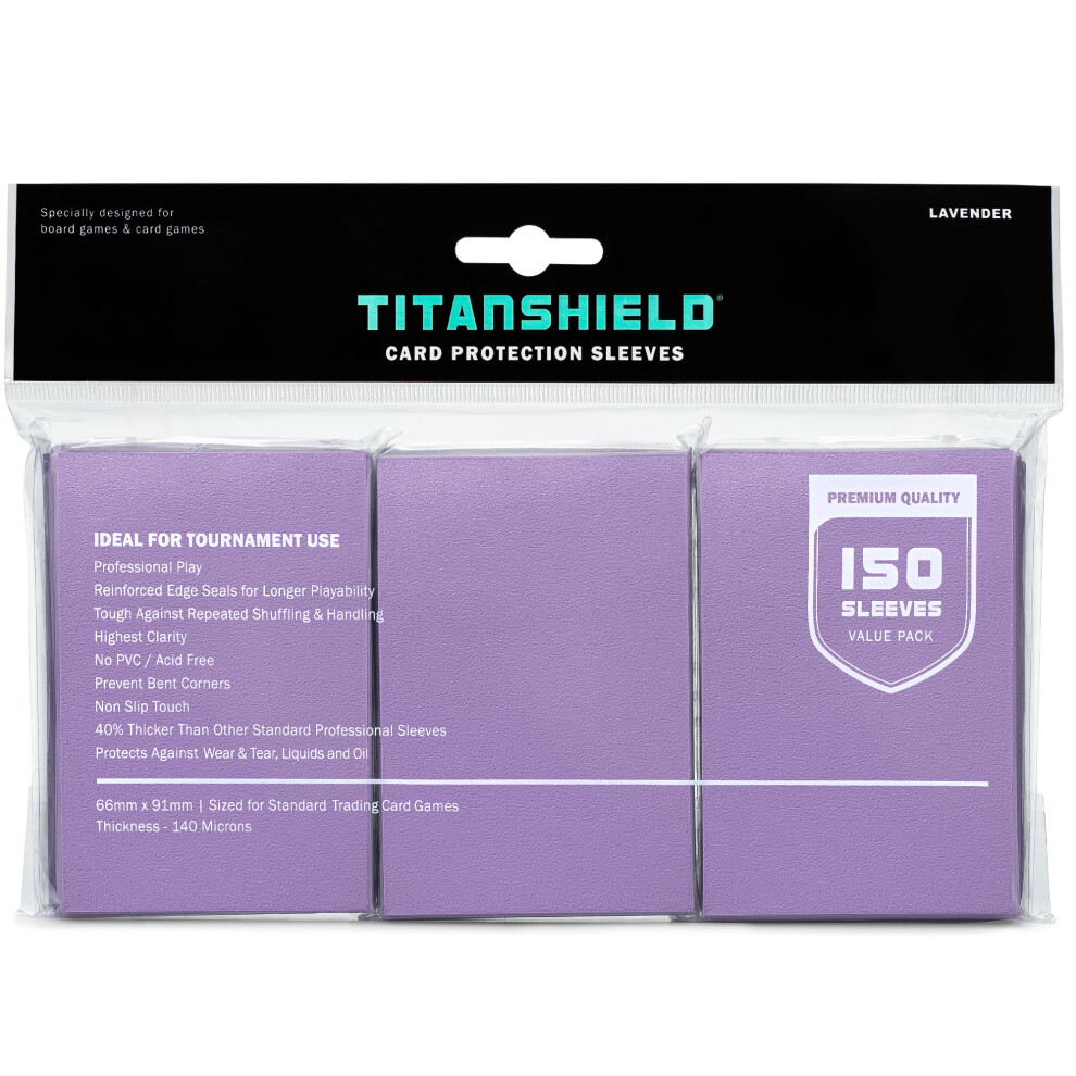 Titanshield Premium Lavender 150 Rukvy Standardn Velikost Stoln Hra Rukvy Na Sberatelsk Karty Chrnic Paluby Pro Magic The Gathering Mtg Basebal-image