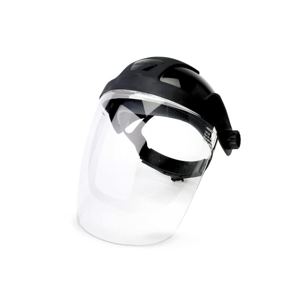 Sellstrom Dp4 Face Shield - Lightweight Mask With High Impact Crown & Ratchet Headgear For Work Grinding Cutting - Ansi Z87.1 - Anti Fog Polycarbona 032738018347