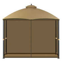 Moustiquaire de remplacement COWVIE pour tonnelle 10' x 13', moustiquaire universelle 4 panneaux avec double fermeture clair pour terrasse ext