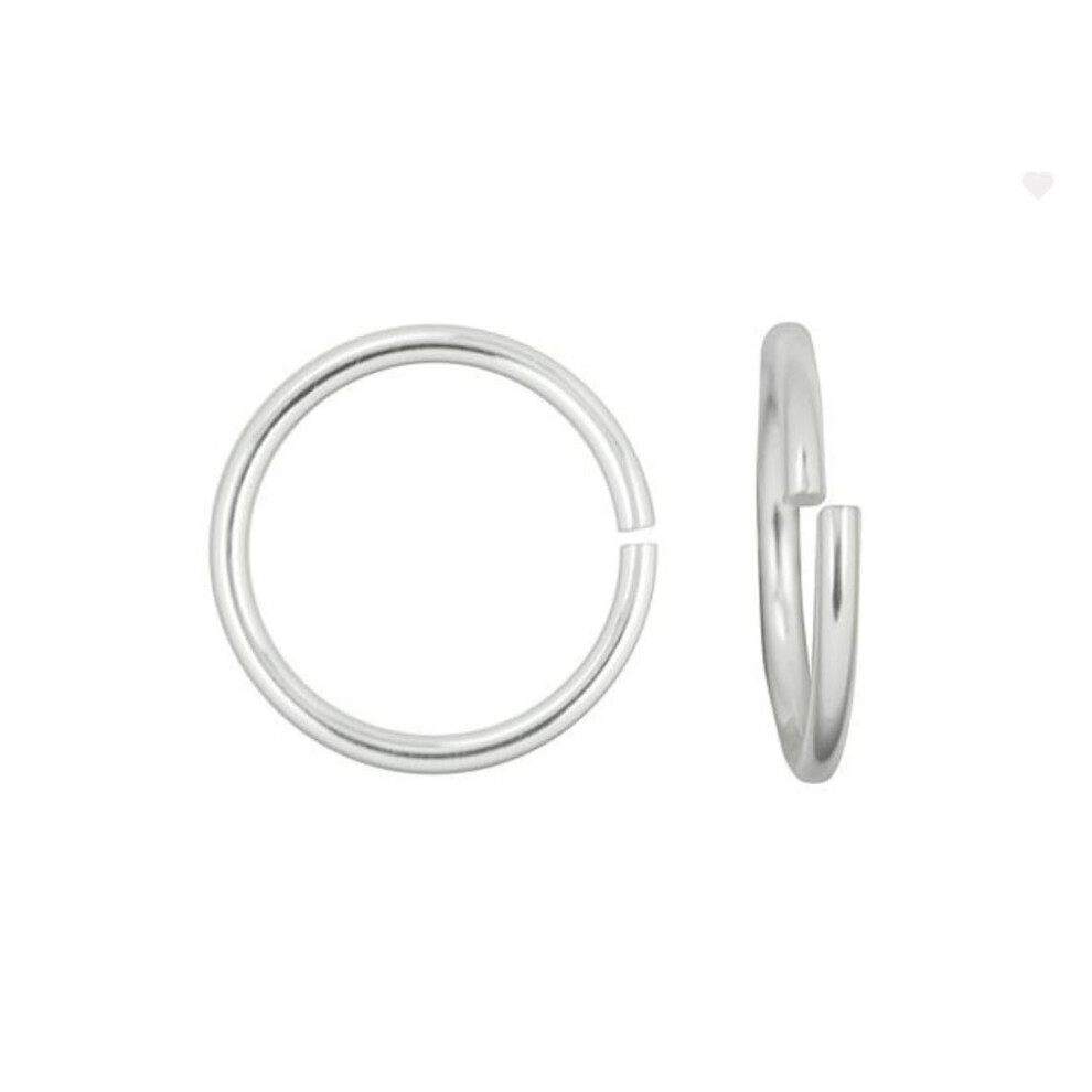Lot De 100 Anneaux Ouverts Adabele Authentiques En Argent Sterling De 4 Mm (0,16 Pouce), Petits Connecteurs Joint Torique (Fil Calibre 21/0,7 M-image