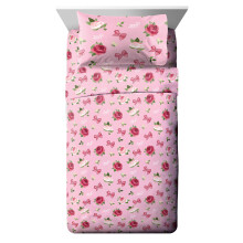 Nickelodeon JoJo Siwa Roses & Bows Hellakanset - Supermjuka och mysiga barnsngklder - Blekningsresistenta polyestermikrofiberlakan (officiell N