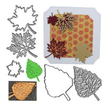 5 stks 3D Esdoorn Bladeren Stansmessen Herfst Herfst Bladeren Die Cuts Metalen Embossing Sjablonen Sjabloon Mal voor Kaart Scrapbooking en DIY Ambach