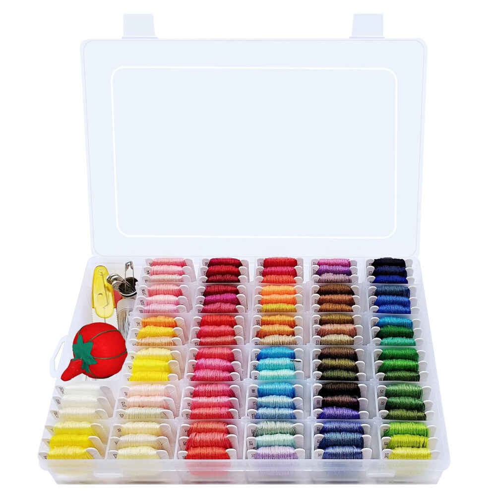 Kit Di Filo Da Ricamo Peirich Per Punto Croce, Braccialetti Dell'amicizia, Kit Di Filo Da Ricamo Con Scatola Organizer - Regalo Per Halloween E Natale-image