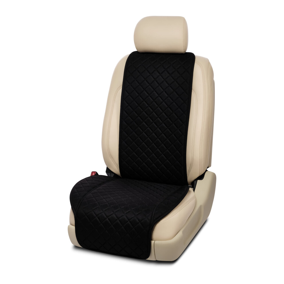 Ivicy Linen Car Seat Cover For All Seasons Soft & Breathable Front Premium Covers With Non-Slip Protector Universal Fits Most Automotive Van Suv Tr 647971938514