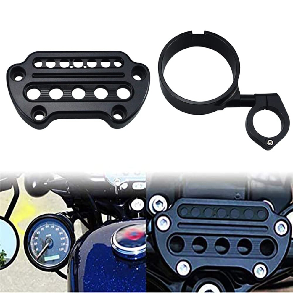 Wowtk Side Mount Instrument Bracket+Speedometer Relocation Cover Fits For Harley Sportster Xl Models 1993-2020 Xl883 Xl1200 Iron 883 Forty-Eight 72 48 727277985464