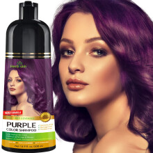 Herbishh Haarfrbe-Shampoo fr graues Haar  Magisches Haarfrbe-Shampoo  frbt das Haar in wenigen Minuten  langanhaltend  500 ml  3-in-1-Haarfa