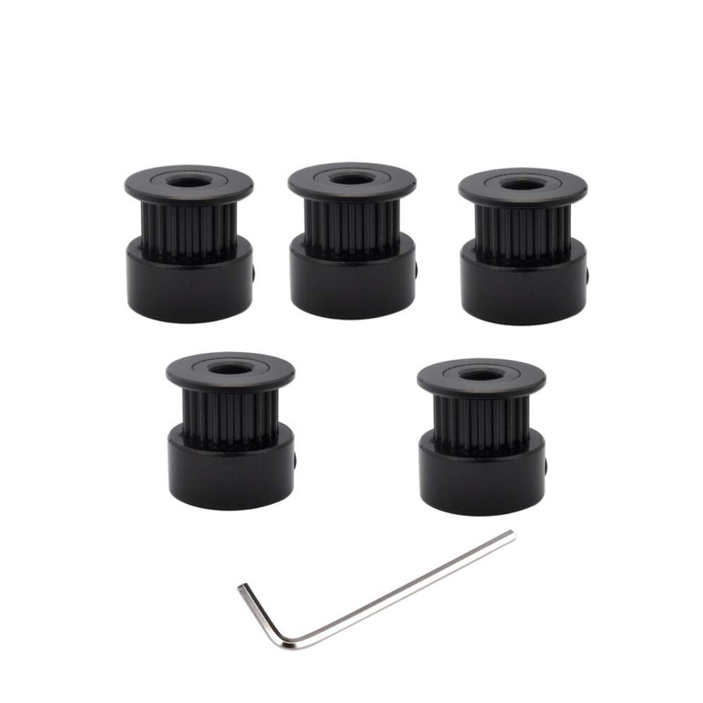 5Pcs Black Gt2 Pulley 20T 5Mm Bore For Creality Ender 3 V2 Pro 3S Cr10 Cr-10S Cr6 Se 3D Printer Parts 6Mm Width Belt 20 Teeth 2Gt Stepper Motor Pulley 791300410940