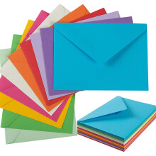 50 Pak A7 Farverige 5x7 Konvolutter Invitation Konvolutter til 5x7 kort fødselsdag bryllupper Gradueringer lykønskningskort Babybrusebad 5.24 x 7