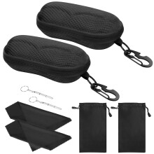 MoKo EVA Semi Hard Shell Zonnebrillenkoker Unisex Beschermende Brillenkoker Brillenkoker Houder met Metalen Ophanghaak Mini Schroevendraaier voor Her