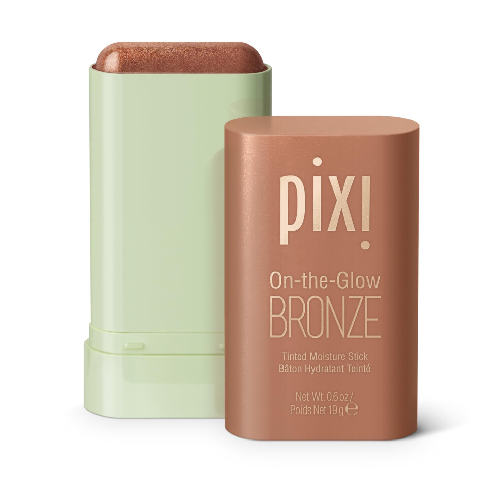 Pixi On-the-Glow Bronze - RichGlow  Hydrating Tinted Moisture Bronzer Stick with Ginseng  Aloe Vera & Fruit Extracts  For Cheeks & Lips  19g / 0.6oz