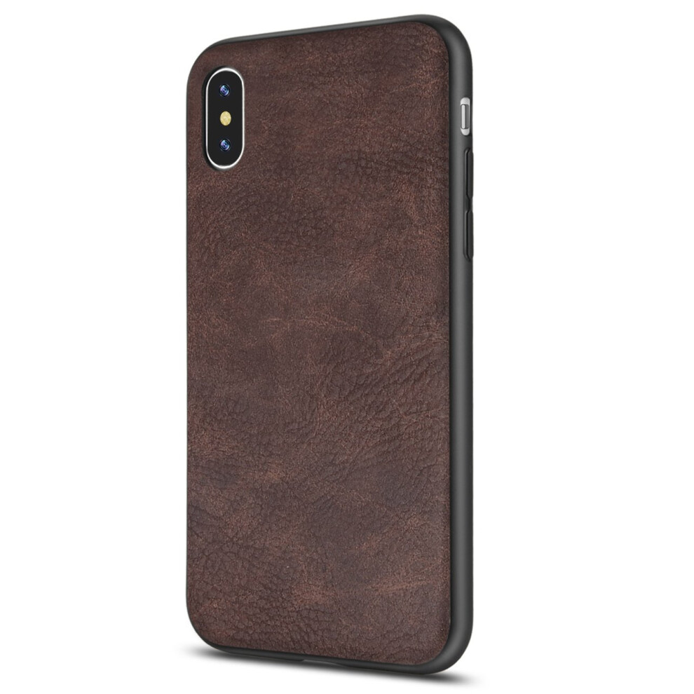 Iphone X Custodia/Iphone 10 Case Salawat Slim Phone Cover Antiurto Leggero Premium Pu Tpu Bumper Pc Protezione Per Iphone X 14,7 Cm Dark Brown-image