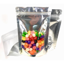 Smell Proof Mylar Food Storage Bag (50 Pack) 1 Ounce Clear Front Heavy Duty Ziplock 6x9x3 Inch Stand Up Leak Proof Foil Pouch w Hang Hole. Heat Sealab