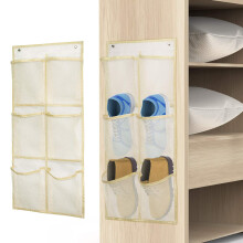 Yocice Wandgemonteerd Schoenenrek 2Pack/Kan 6 Paar Sneakers Met Kleverige Ophangbeugels Schoenenhouder Opbergorganizer Plank Deur Schoenhangers (SM06