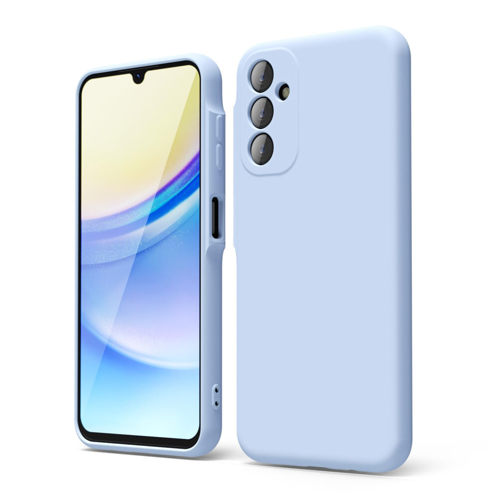Oakxco For Samsung Galaxy A15 5G Case Liquid Silicone Soft Rubber Gel Elegant Thin Slim Tpu Matte Smooth Case With Camera Lens Cover For Women Men Bo 764938986354