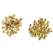 E-uitstekende Phillip Chicago Schroef 120sets 5x6mm Gouden Chicago Schroef Kruiskop Phillips Drive Binding Schroeven Klinknagel Montage Bout voor Boe