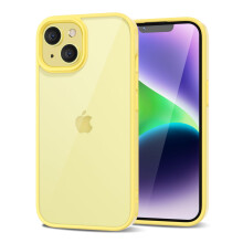 LoeoeL for iPhone 14 Case Clear  Transparent Hybrid 14 Case [Hard Plastic & Soft Silicone Bumper] Acrylic Non Yellowing Thin Slim Protective Cover for