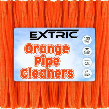 Pipe Cleaners- 100Pc. Pipe Cleaner Orange Pipe Cleaners-Chenille Stems Pipe Cleaners Craft Fuzzy Sticks Great Craft Supplies DIY Art & Craft Pr