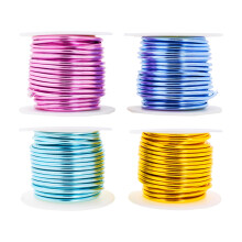 Mandala Crafts anodiseret aluminium h?ndv?rkstr?d til smykkefremstilling - b?jelig fleksibel pastel h?ndv?rkstr?d 8 gauge tr?d farvet til bonsai