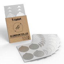 Tiplot Aluminum Espresso Lids for Reusable Capsules Self Adhesive Foil Sticker Seals for Refillable Coffee Pods Stainless Compatible Nespresso Origina