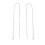 4pcs Adabele Authentic 925 Sterling Silver Dainty 2 Inch Threader Earring Findings Pull Through Threaded Long Chain Drop Tassel Open Ring for Earrings 1