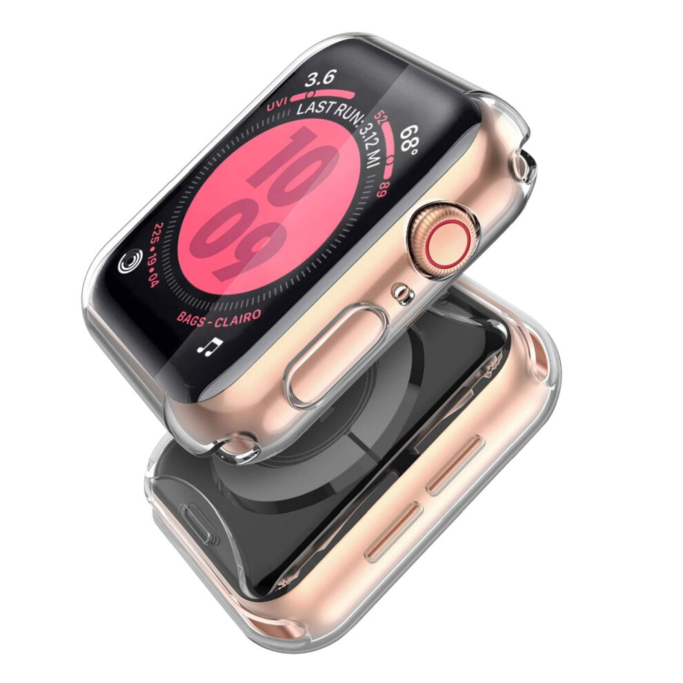 (2 Pack) Langboom Case For Apple Watch Se Series 6 Series 5 Series 4 40Mm Durable Tpu Screen Protector Hd Clear Ultra-Slim Cover Overall Protection 795453268717